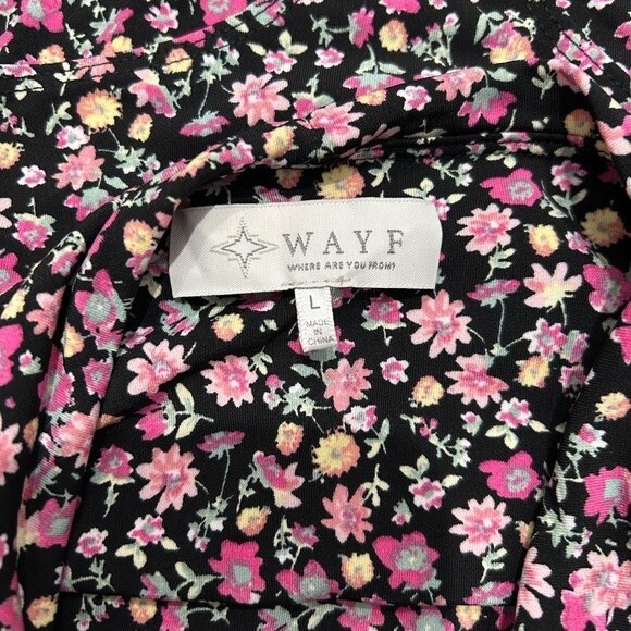 NEW Wayf Tops Wayf Halter Neck Bodysuit Black Ditzy Floral Y2k 90s Size L New - Picture 4 of 6